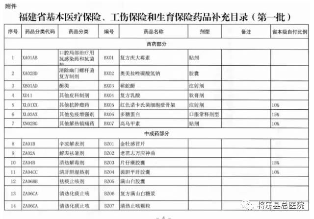 福建省最新医保目录解析